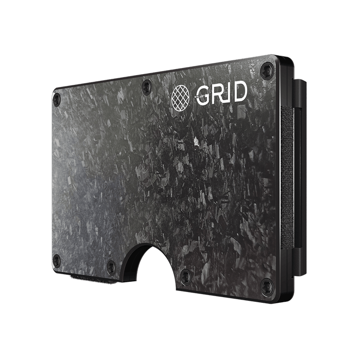 Ultra Slim Forged Carbon Wallet by GRID. RFID Protection