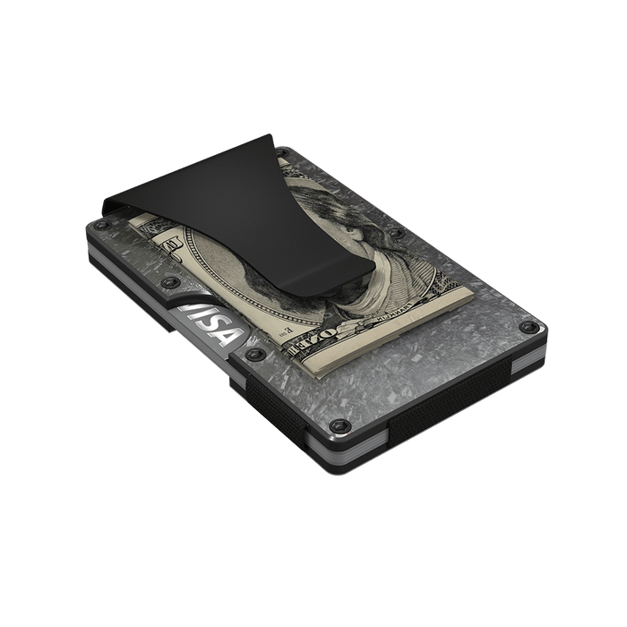 Ultra Slim Forged Carbon Wallet by GRID. RFID Protection